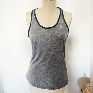 Adidas Climalite Heather Gray and Black workout Tank Size Medium